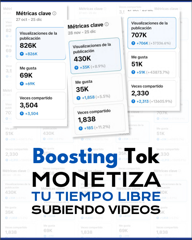 BoostingTok - Monetiza tu tiempo libre subiendo videos